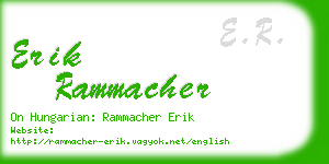 erik rammacher business card